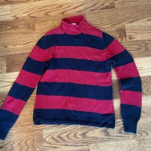Quaker marine supply red and blue striped sweater